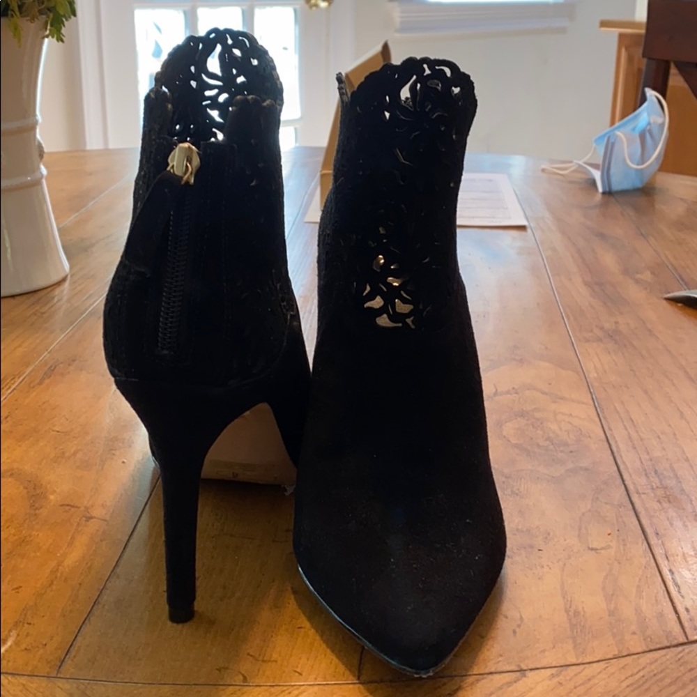 Reiss black suede booties